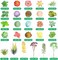 32 Pieces Mini Artificial Succulents Unpotted Realistic Artificial Succulent Fake Plants Colorful Faux Succulents Small Cactus Plants for Garden Flower Kitchen Home Decor